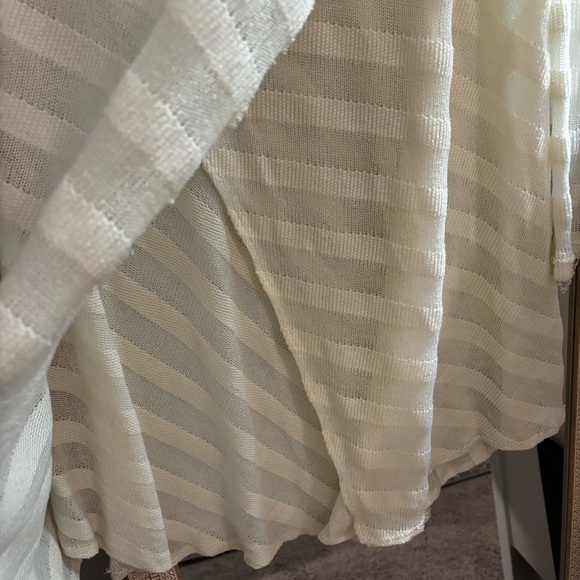 We The Free People Cream Striped Knot Tunic - Picture 4 of 7